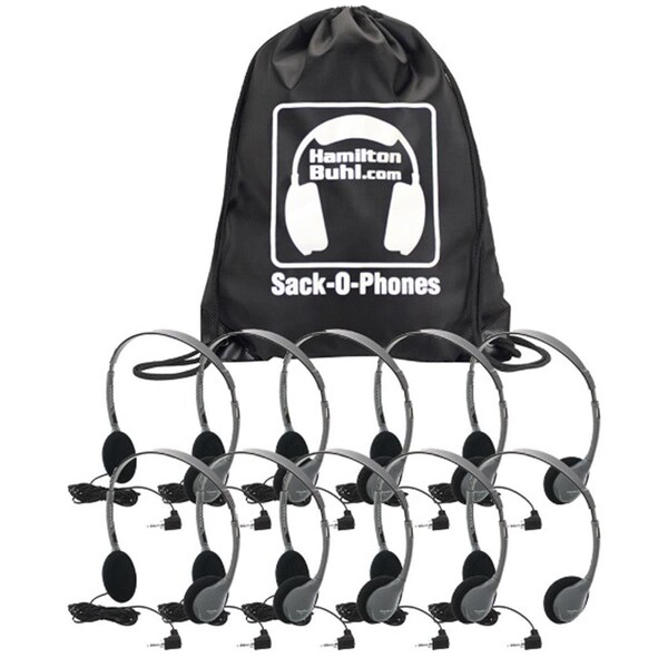 Hamiltonbuhl Sack-O-Phones 10 HA2 Personal Headsets Foam Ear Cushions in a Carry Bag SOP-HA2 - main
